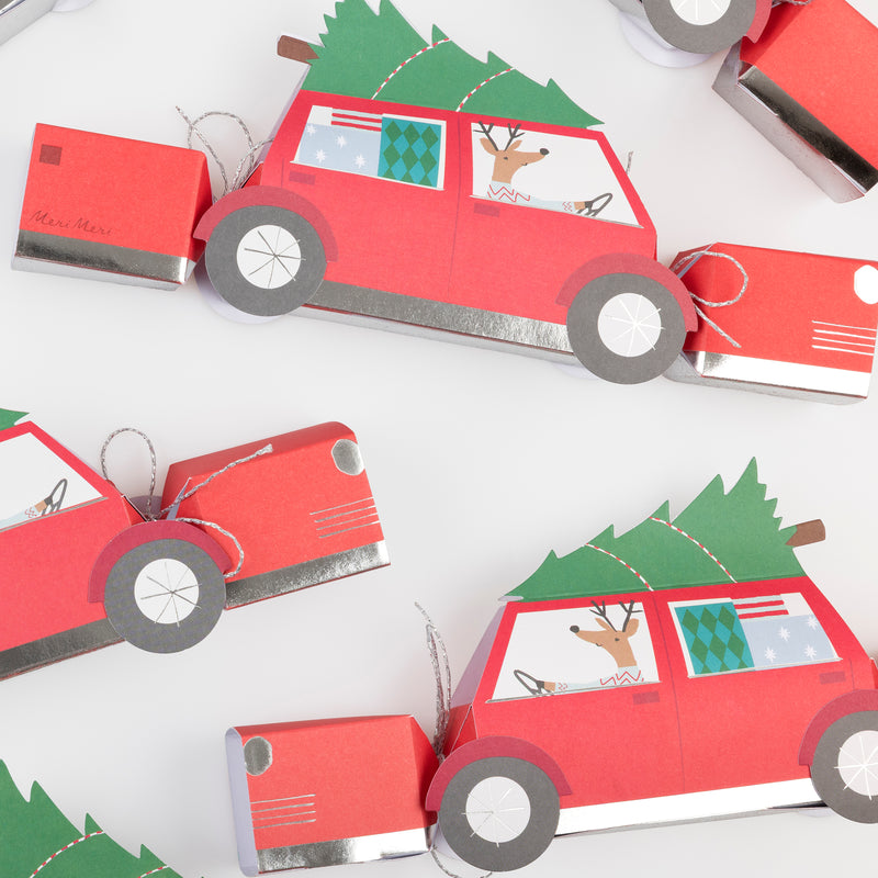 Reindeer In Car Crackers, Pack of 6