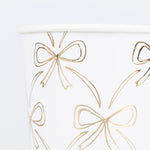 Gold Bow Cups, Pack of 8