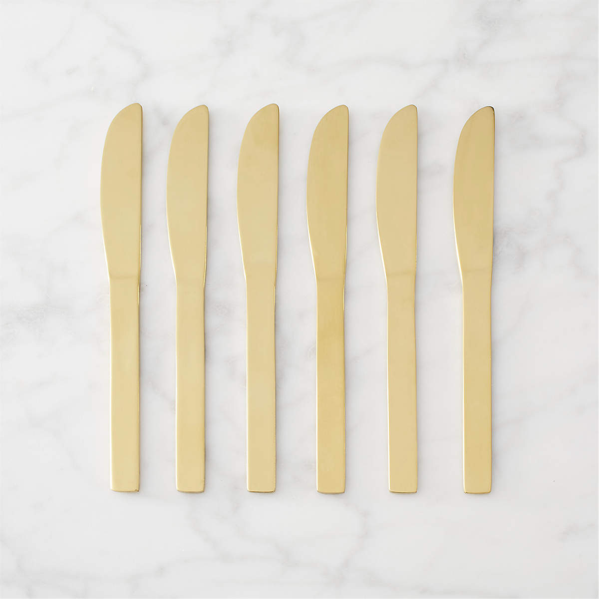 Mini Gold Cocktail Spreaders, Set of 6