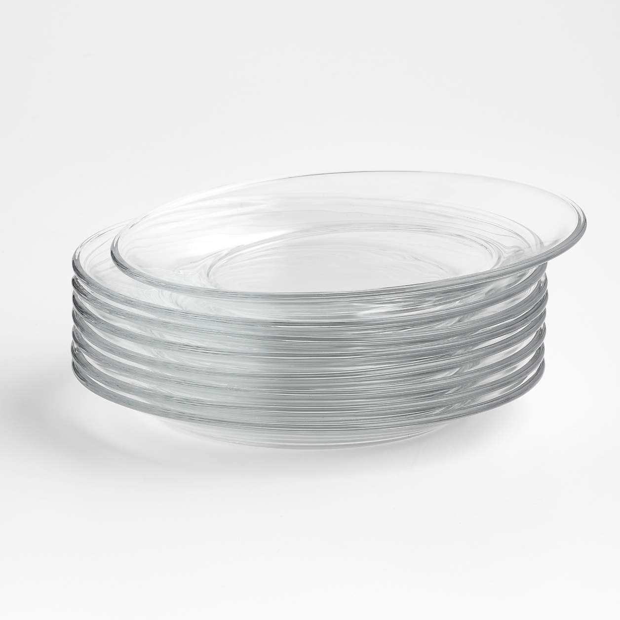 Moderno Glass Salad Plates, Set of 8