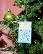 Perfect Match Ornament - blue matchbox ornament