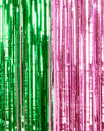 Pink & Green Curtain