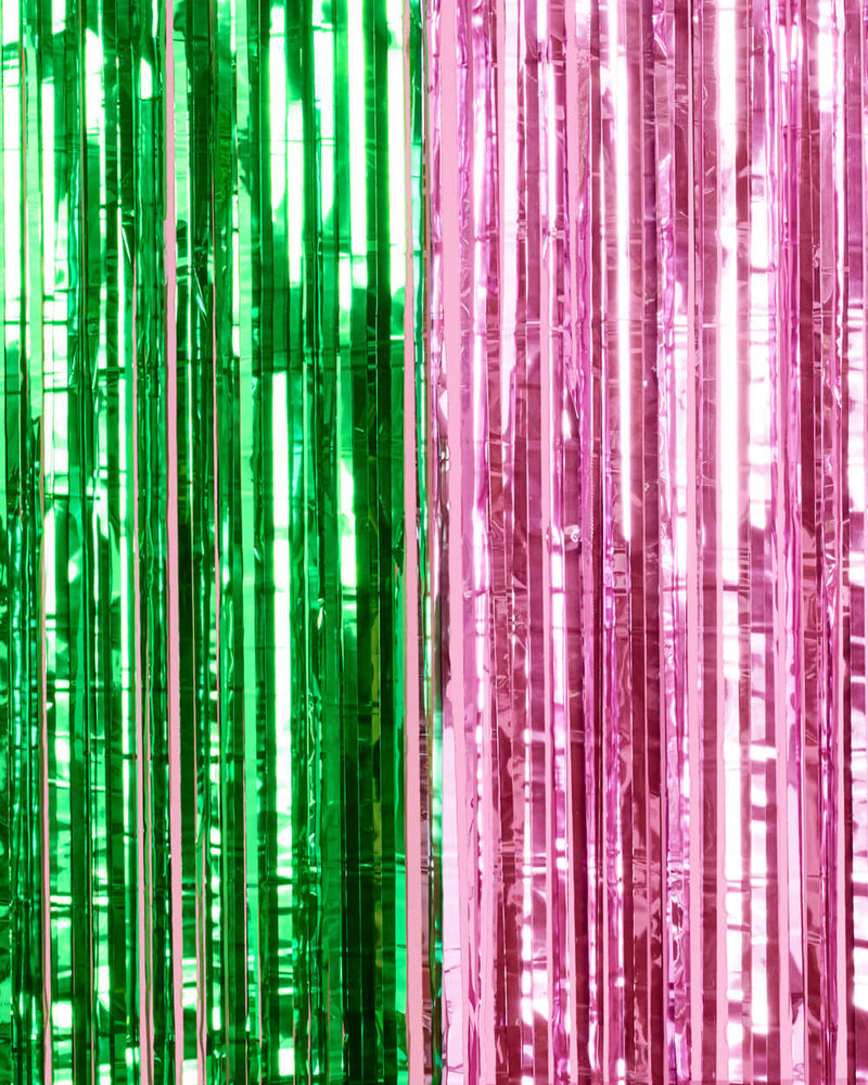 Pink & Green Curtain