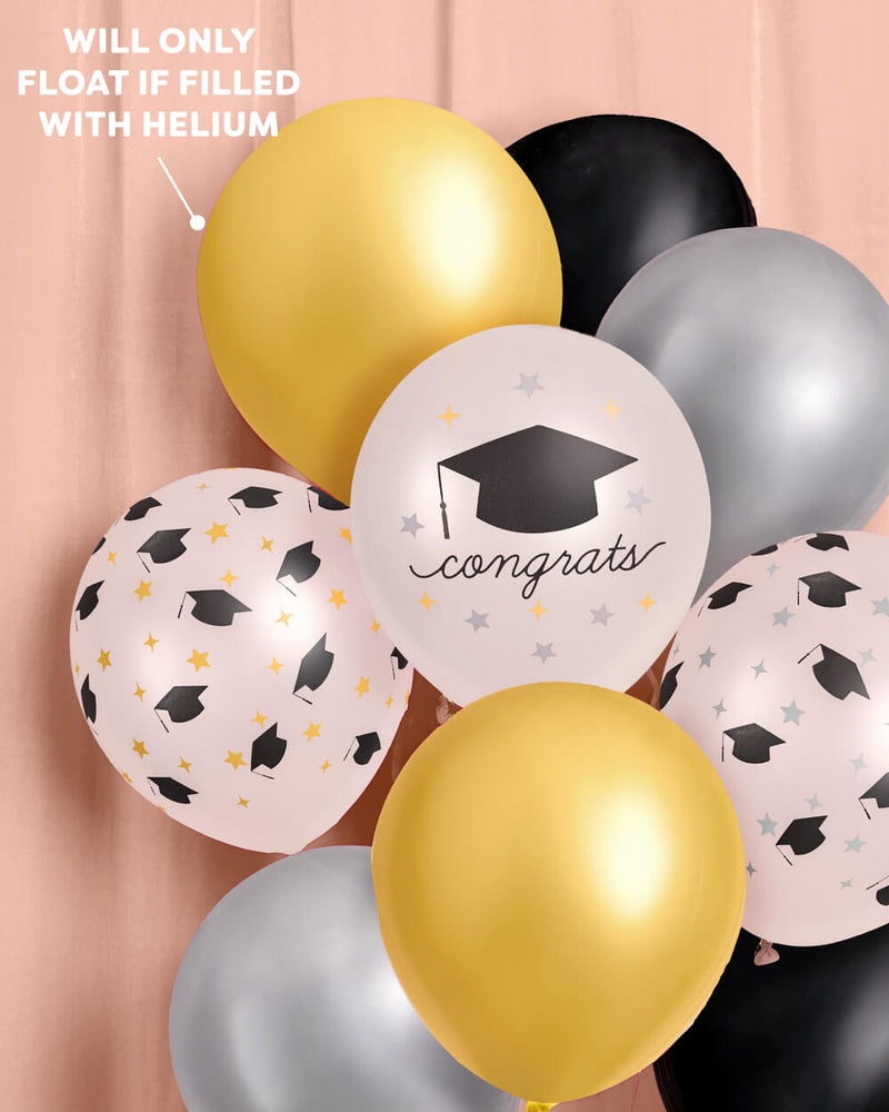 Congrats Grad Balloons, Pack of 24