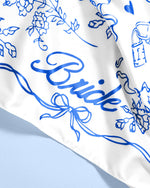 Something Blue Headscarf - White Silk Bride Head Scarf