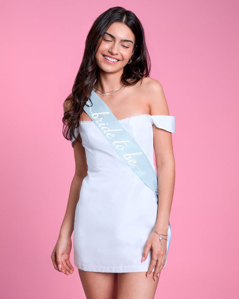 Something Blue Sash - Blue Satin Sash