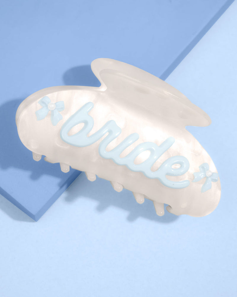 Something Blue Clip - Pearl Acrylic Claw Clip