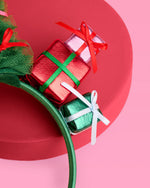 Christmas Tree Headband - green tulle headband