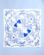Something Blue Headscarf - White Silk Bride Head Scarf