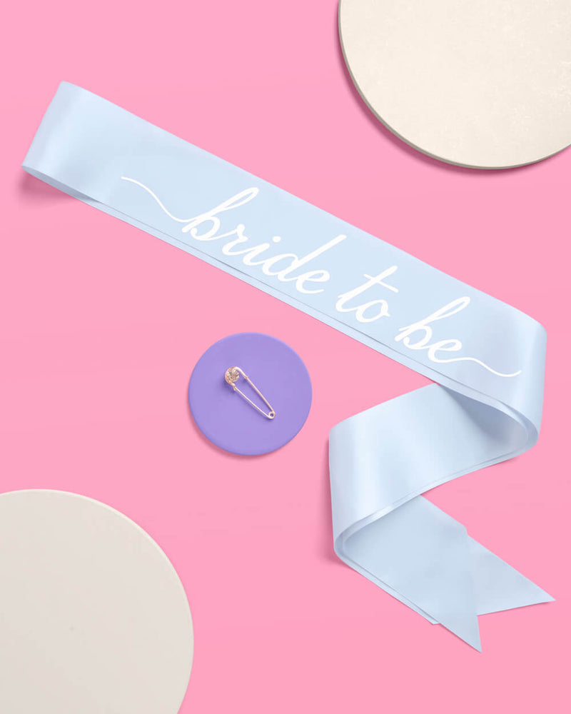 Something Blue Sash - Blue Satin Sash