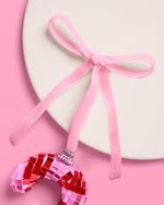 Disco Candy Cane Ornament - disco tiled ornament