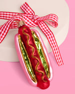 Hot Dog Ornament - iridescent ornament
