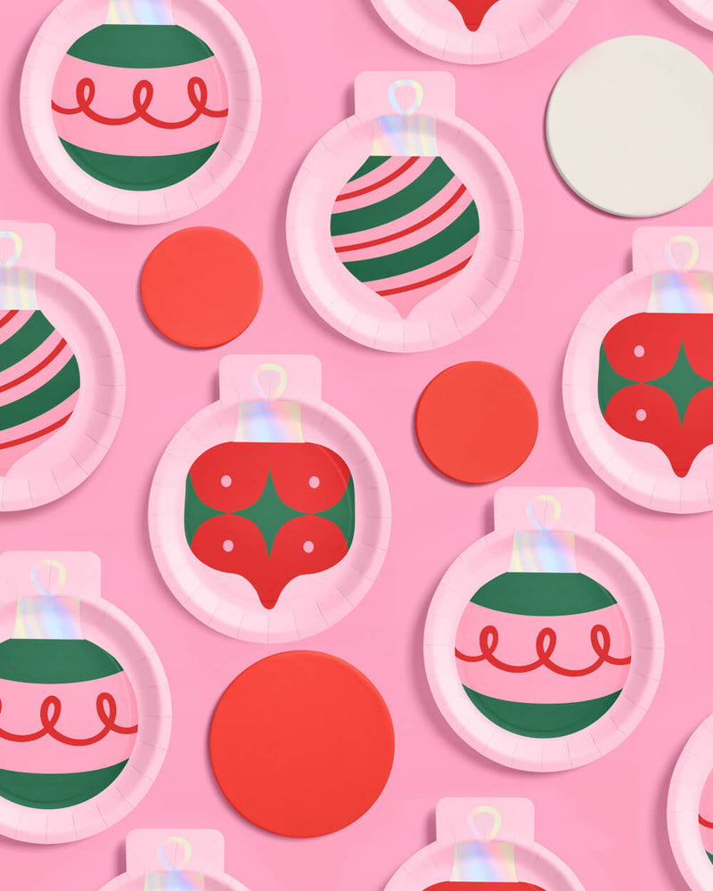 Ornament Plates - 24 paper plates