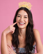 Golden Girl Bday Headband - fringe headband