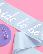Something Blue Sash - Blue Satin Sash
