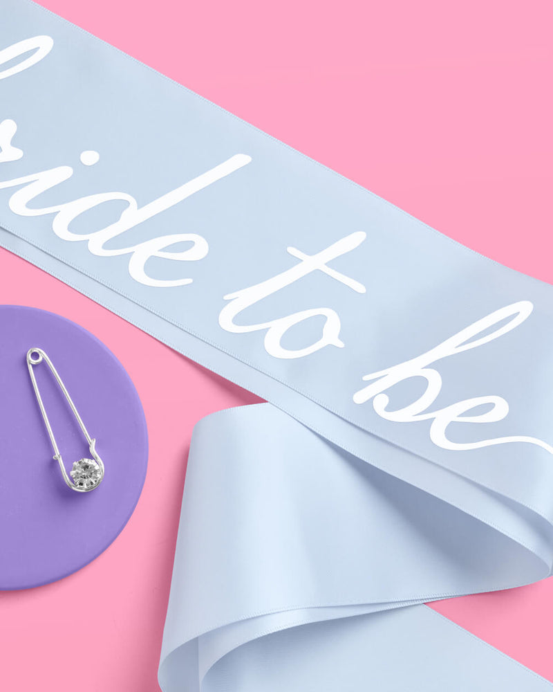 Something Blue Sash - Blue Satin Sash