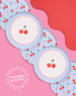 Cherry Plates, Pack of 24