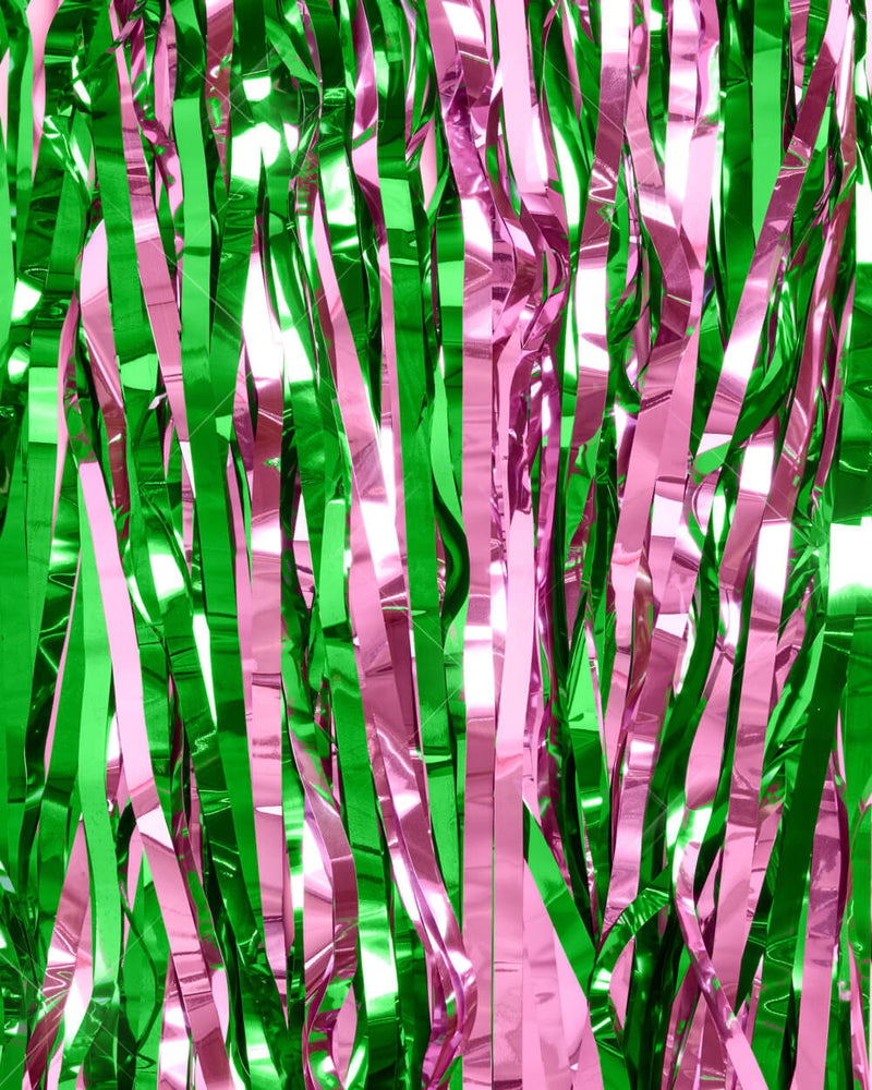 Pink & Green Curtain