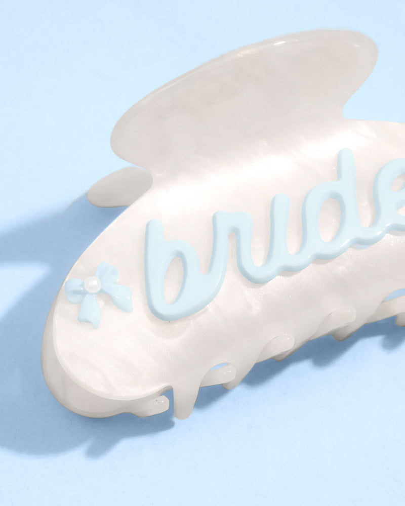 Something Blue Clip - Pearl Acrylic Claw Clip