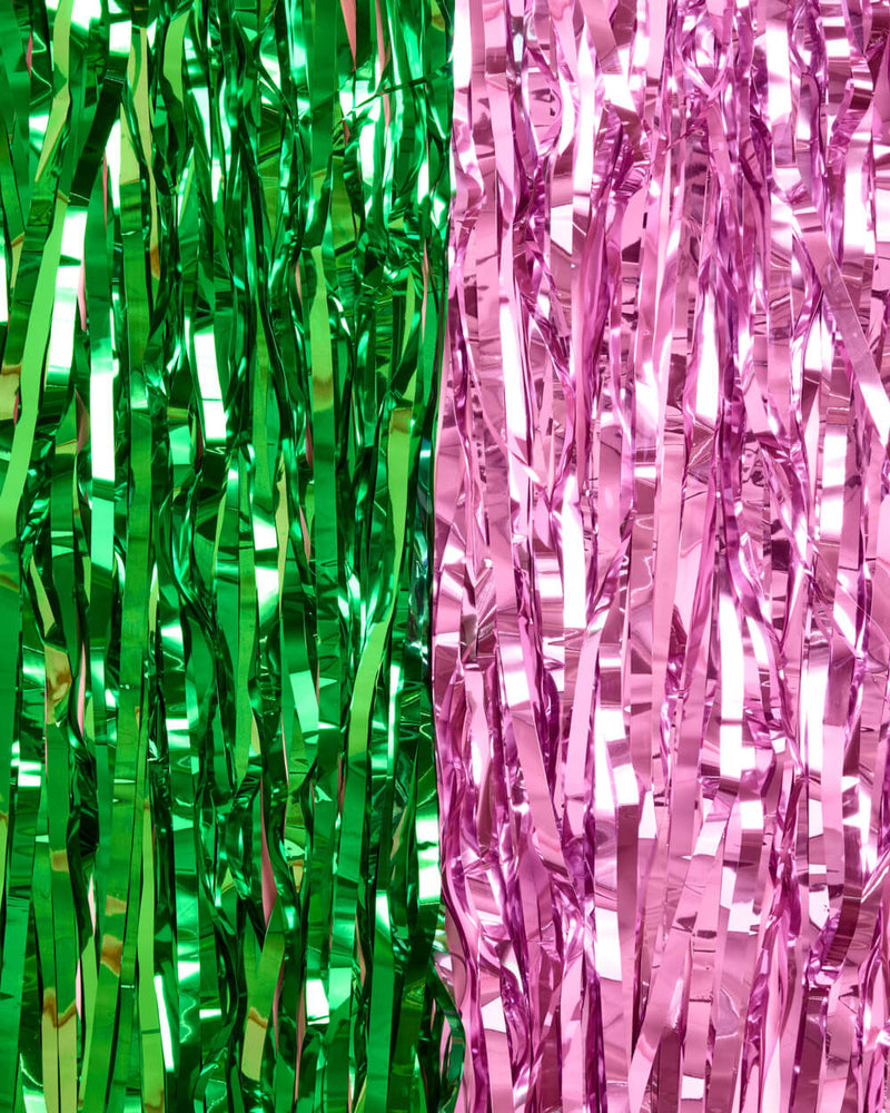 Pink & Green Curtain