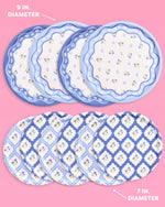 Coastal Plates, Pack of 32 (2 sizes)