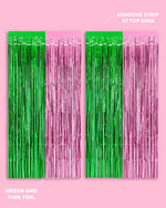 Pink & Green Curtain
