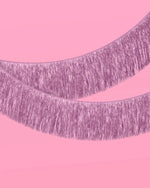 Lavender Haze Fringe - light purple foil banner