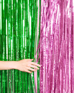 Pink & Green Curtain