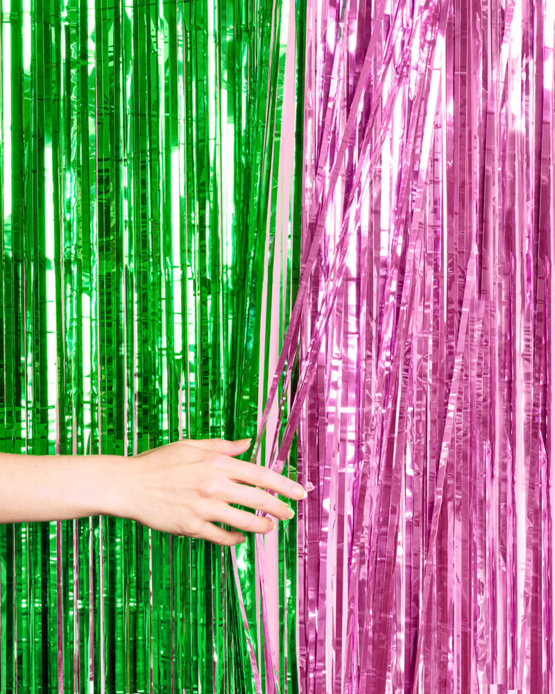 Pink & Green Curtain