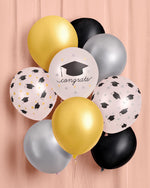 Congrats Grad Balloons, Pack of 24