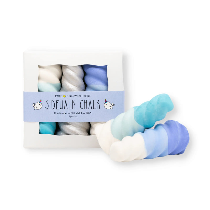 Ombre Narwhal Horns - Handmade Sidewalk Chalk - Set Of 3