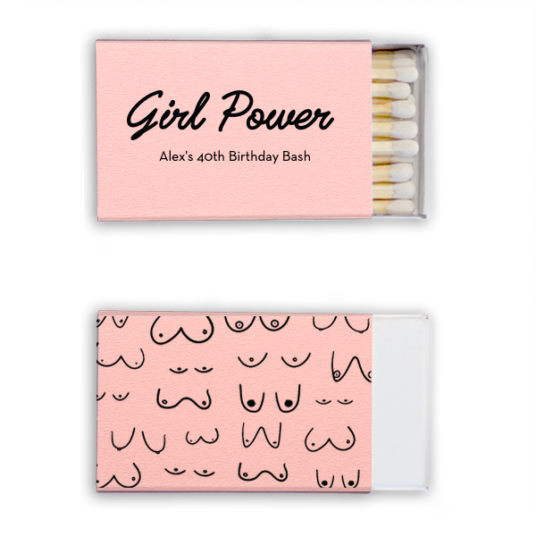 Girl Power Custom Matches, Black Foil