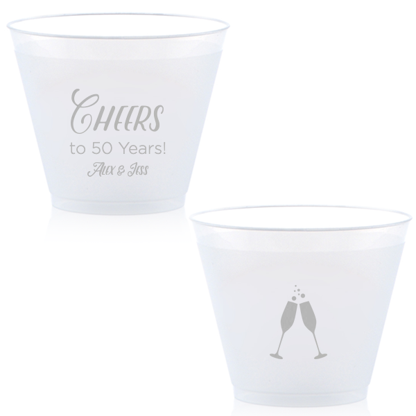 Custom Cheers Anniversary Cup, Silver Foil