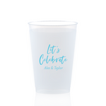 Let's Celebrate Custom Cup, Turquoise Foil