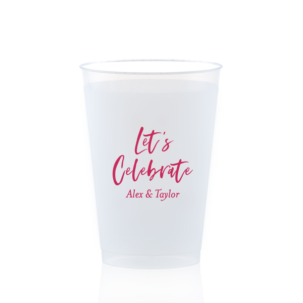 Let's Celebrate Custom Cup, Fuchsia Foil