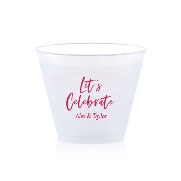 Let's Celebrate Custom Cup, Fuchsia Foil