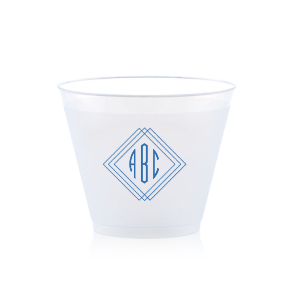 Angles Monogram Cup, Royal Blue Foil