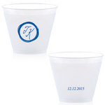 Wax Stamp Dates Custom Cup, Royal Blue Foil