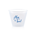 Custom Birthday Cup, Royal Blue Foil