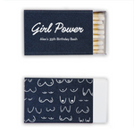 Girl Power Custom Matches, White Foil