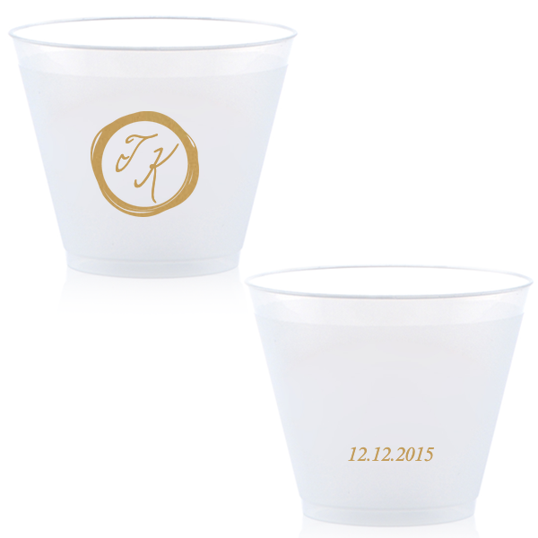 Wax Stamp Dates Custom Cup, Gold Foil