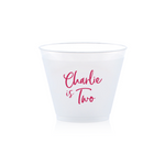 Custom Birthday Cup, Fuchsia Foil