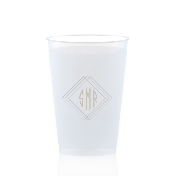 Angles Monogram Cup, Silver Foil