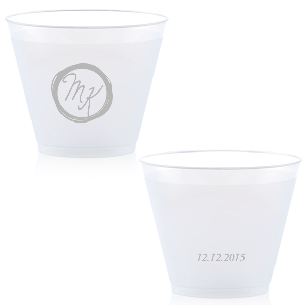 Wax Stamp Dates Custom Cup, Silver Foil