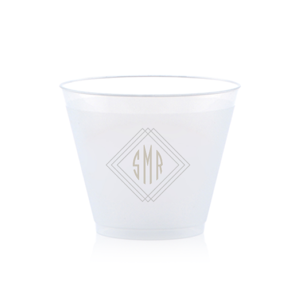 Angles Monogram Cup, Silver Foil