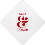 Ampersand Couple Coasters, Red Foil
