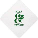 Ampersand Couple Coasters, Green Foil
