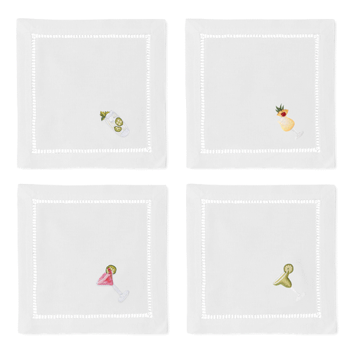 Summer Drinks Mixed Cocktail Napkins, Set of 4