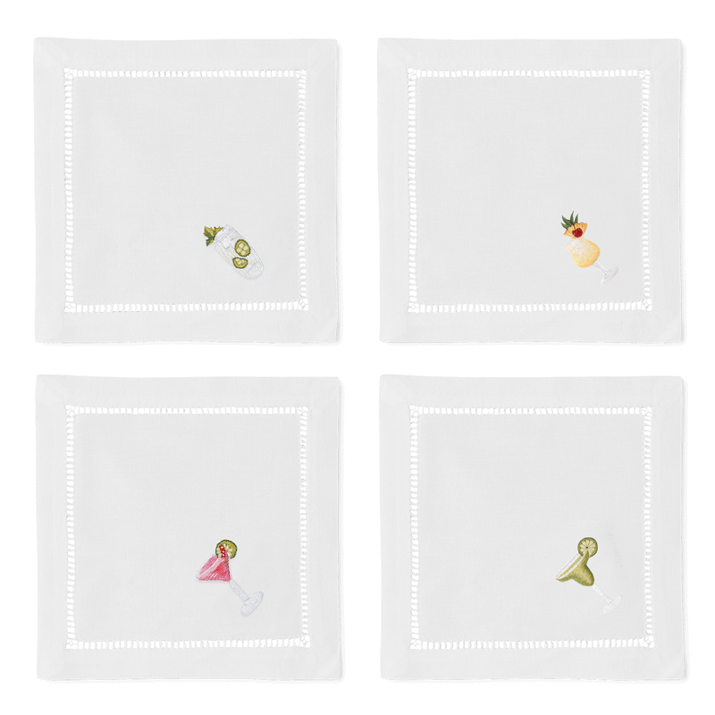 Summer Drinks Mixed Cocktail Napkins, Set of 4