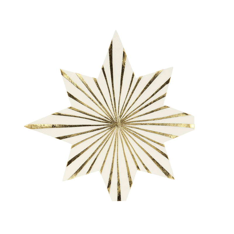 Gold Stripe Star Napkins